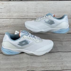 Lotto Women's Mirage 400 All Court Womens Sz 9 Tennis Shoes White Blue
